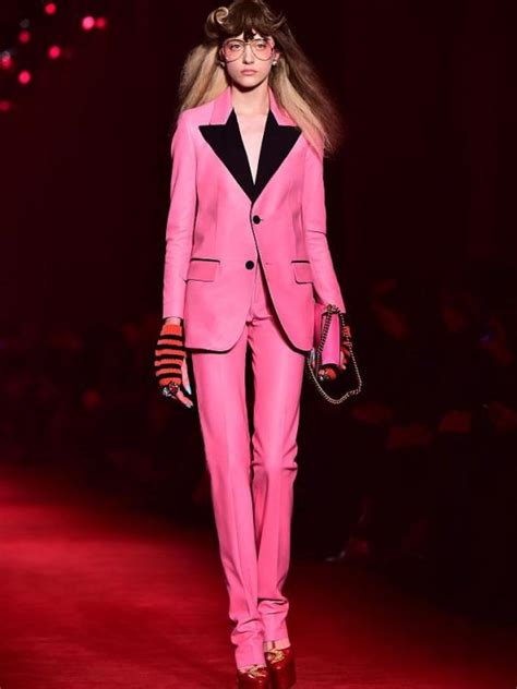 gucci pink suit sitting|gucci dresses for women.